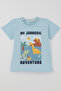 Boy's Short Sleeve T-Shirt Dinosaur Adventure 1.5-5 Years, Light Blue - 3