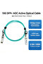 كابل بصري نشط OM3 10G SFP+ إلى SFP+ بطول 2 متر، كابل ألياف بصرية OM3 10GBASE، LSZH DDM متوافق مع Mi - 4