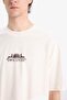 100% Cotton Oversize Wide Fit Crew Neck Back Printed Short Sleeve T-Shirt B4900Ax24Sp - 5