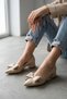 Rena Beige Bow (4cm) Pointed Toe Heeled Shoes - 4