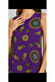 Women's Purple Ethnic Patterned Sleeveless Viscose Mini Dress - 2