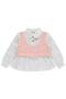 Girl's Sweater, Shirt, Pants with Elastic Cuffs, 2-5 Years Old Set - Powder - 2