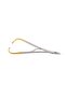 1x Dentistry Straight Head Needle Holder Forceps Curved Gold Plated Handle Stainless Steel Orthod... - 8