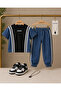 Jeans Striped T-Shirt and Jeans Pants Men's Suit