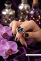 Gothic Bow Black Heart Stylish and Modern Design Minimal Adjustable Women's Ring - 2