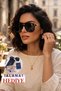 Women's uv400 black-gold pilot retro sunglasses wp25-19 c2 metal gold frame