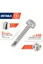 200PCS 4.2mm #8 Sheet Metal Screws 410 Stainless Steel Hex Washer Head Fast Self Tapping Screws w... - 3