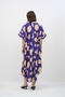 PATTERNED V-NECK LONG DRESS - 6