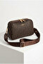 Women's Brown 5 Compartment Crossbody Shoulder Bag -Bd2053 - 4