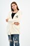 Hooded Shoulder Detailed Long Cardigan (B22-30305) - 5