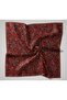 Thin Cotton Soft Scarf Red-Anthracite Patterned Non-Slip Textured Tok Duruşlu 90X90 - 7