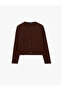 Buttoned Long Sleeve Crew Neck Knitwear Cardigan - 5