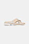 Women's Golden Snake Pattern Genuine Leather Flat Daily Slippers - 5