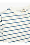 Long Sleeve Crew Neck Striped School Sweatshirt - 6