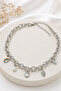 Silver Color Heart Pearl Rainbow Figured Chain Necklace (40+5cm) - 4
