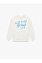 Cotton Long Sleeve Crew Neck Printed Hooded Sweatshirt - 4