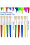 Paint Brushes for Kids, 8 Pcs Big Washable Chubby Toddler Paint Brushes, Easy to Clean & Grip Round - 2