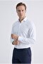 Ds Damat Slim Fit White Plain Cotton Satin Shirt - 5