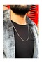 Italian Silver Flat Snake Necklace 316 L Steel Men's Women's Chain - 5