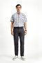 Short Sleeve Regular Fit Cotton Sports Button Collar Plaid Shirt - 3