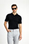Slim Fit Cotton Polo Collar Knitted T-Shirt