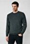 Crew Neck Regular Fit Patterned Knitwear Sweater - 2