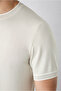 Crew Neck Regular Fit Ribbed Detailed Knitted T-Shirt - 4
