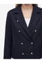 Long Sleeve Buckle Detail Epaulet Zip-Up Stand Collar Crop Jacket - 4