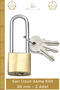 # Padlock Durable Brass Body Professional Reinforced Safety Secure Yellow Long Padlock 38 mm - 2 Pieces - 2