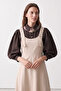 Strappy Gilet Dress 7017 - Cream - 2