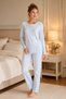 Angelique 100% Cotton Long Sleeve Women's Pajamas Set 21515-516 - 4