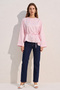 Verev Cut Blouse Y0160 - Light Pink - 3