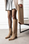 Lamelia Dust Cover Detailed Detachable Apparatus Boots Heeled Pointed Toe Zippered Women's Boots - 3