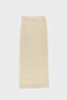 Beige Wave Patterned Midi Skirt - 5