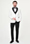 Straight Slim Fit Removable Collar Men's Groom Suit White - 45454.26Y - 3