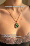 Epoxy Coated Natural Stone Pendant Amethyst Pink Quartz Aventurine - 3