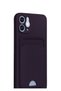 Gldisptm New iPhone 12 Case Kelvin Silicone with Business Card Holder - (92114) Deep Purple - 2