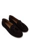 Women's Genuine Leather Brown Suede Loafer Shoes - 2