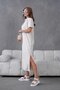 Polo Collar Short Sleeve Slit Relaxed Jersey Dress - 3
