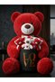 Giant 90cm Red Plush Bear + 15 Colorful Mini Teddy Bears Black Gold Love Box Luxury Concept Gift for Valentine's Day Lover Woman - 5