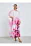 Pink Floral Loose Fit Kaftan - 3