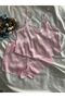 Women's Pink Satin Nightgown Suit with Shorts - 3