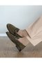 Italian Style Internal and External Natural Leather Suede Antique Buckle Men's Shoes Khaki T15210-06
