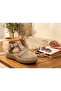Genuine Leather Mesh Straw Sole Women's Sandals - 3