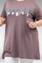68503 Large Size Printed Combed Cotton T-Shirt with Collar - Mink - 2