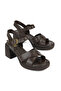 , Women's Genuine Leather Heeled Sandals 161992Z1910 Brown - 2