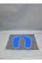 Gray - Blue Hygienic Curly Mat 40X60 cm - Moisture Absorbing Door Mat - 2