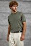 Men's T-Shirt Dp Bicycle Collar Khaki Regular Fit Crew Neck Cotton - 3