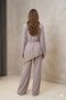 Lace detailed shirt and pants set - 3