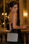 Stoned Gold Women's Evening Dress Handbag with Stone Detail and Chain Strap, Stylish Evening Event Clutch Model, Elegant - 2